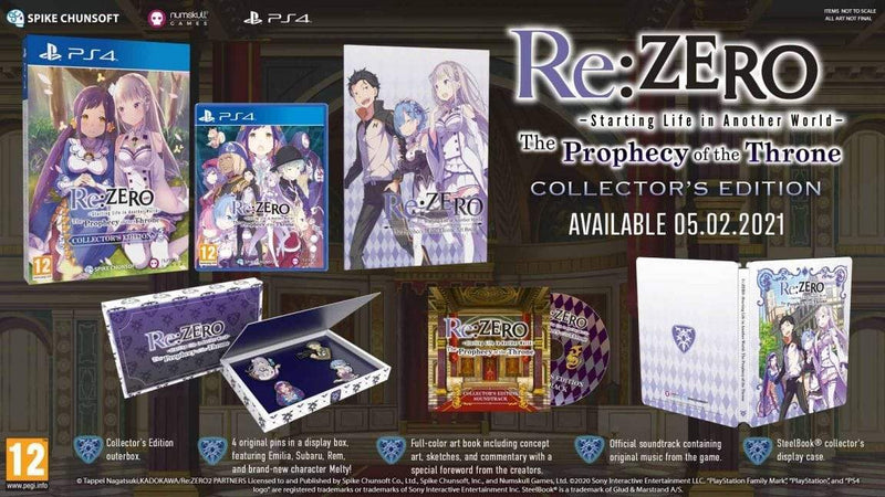 Re:ZERO - Starting Life in Another World: The Prophecy of the Throne - Collector's Edition (PS4) 5056280423355