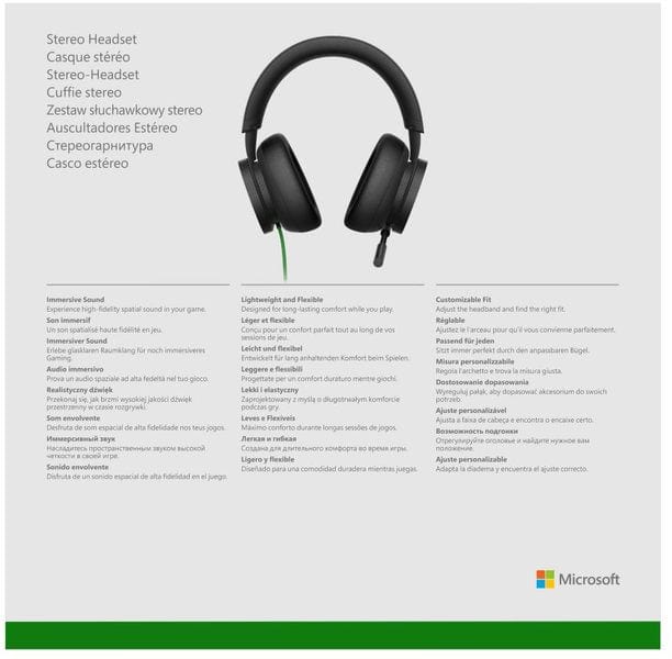 SLUŠALKE MICROSOFT XBOX STEREO HEADSET 8LI-00002 ČRNE BARVE 889842748048