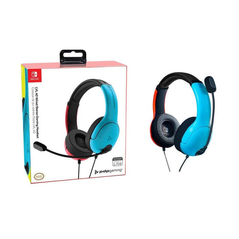 Slušalke PDP LVL40 Chat Headset za NINTENDO SWITCH modro/rdeče barve 708056066826