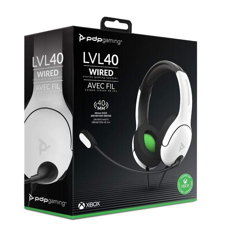 Slušalke PDP LVL40 Chat Headset za XBOX bele barve 708056067823