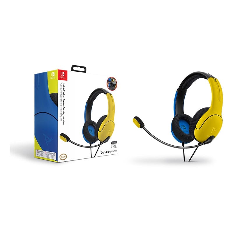 Slušalke PDP LVL40 Chat Stereo Headset za NINTENDO SWITCH rumeno modre barve 708056068066