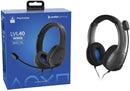 Slušalke PDP LVL40 Chat Stereo Headset za PS4/PS5 sive barve 708056065676