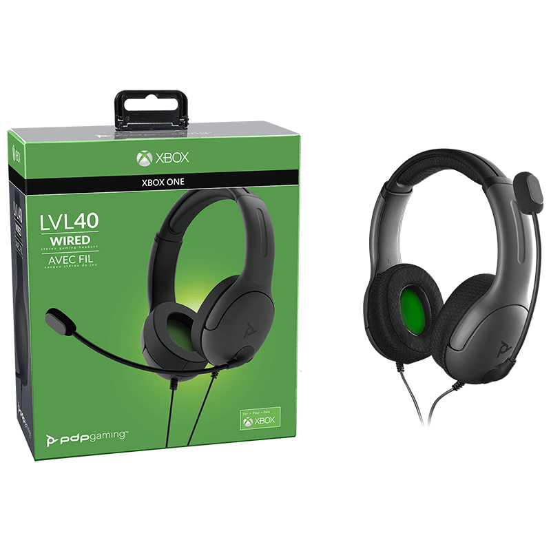 Slušalke PDP LVL40 Chat Stereo Headset za XBOX One črne barve 708056065720