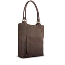 SOLO CHAMBERS LEATHER/POLY BUCKET TOTE DARK BROWN. WALNUT 16 030918005224