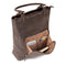 SOLO CHAMBERS LEATHER/POLY BUCKET TOTE DARK BROWN. WALNUT 16 030918005224