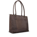 SOLO JAY LEATHER TOTE DARK BROWN. WALNUT 15.6 030918003770