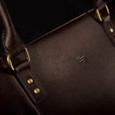 SOLO JAY LEATHER TOTE DARK BROWN. WALNUT 15.6 030918003770