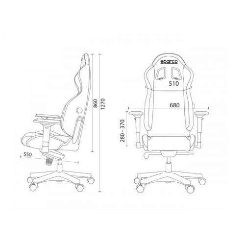 SPARCO GRIP gaming stol črno - modre barve 8033280302719