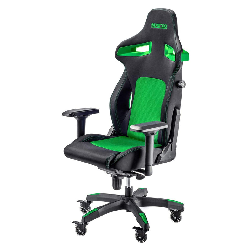 SPARCO STINT gaming stol črno - zelene barve 8033280243425
