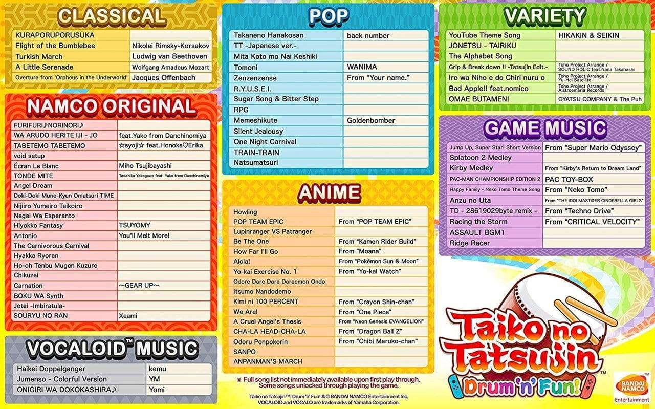 Taiko no Tatsujin: Drum 'n' Fun! (Switch) 3391892000252
